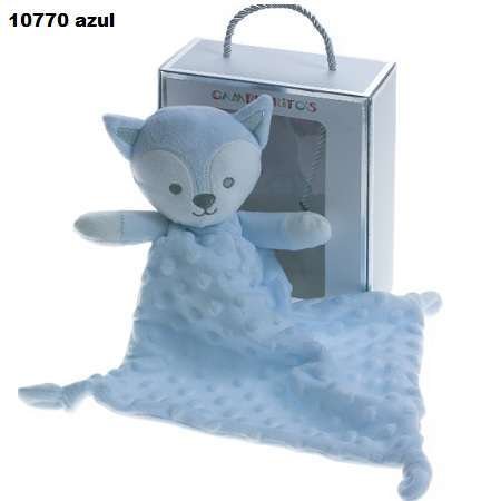 Dou-dou gatito azul con manta de apego y caja regalo