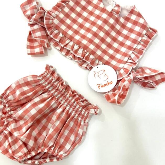 Conjunto Vichy Coral